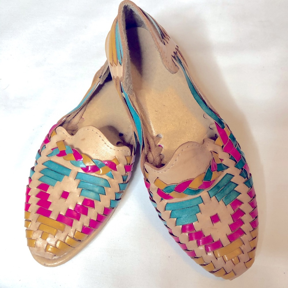 Mexican Artesanal leather closed toe sandals